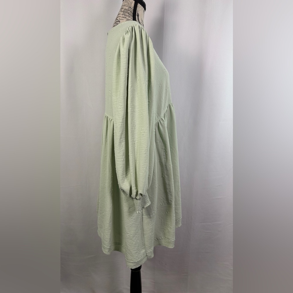 Blu Pepper Sage Green Cottagecore Babydoll Dress Boho Size L - Picture 4 of 9